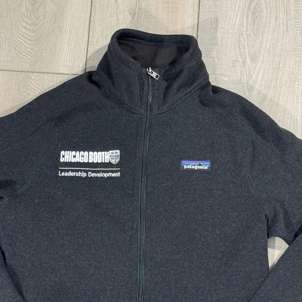 Patagonia Better Sweater Jacket Mens S Black Chicago Booth Full Zip Fleece